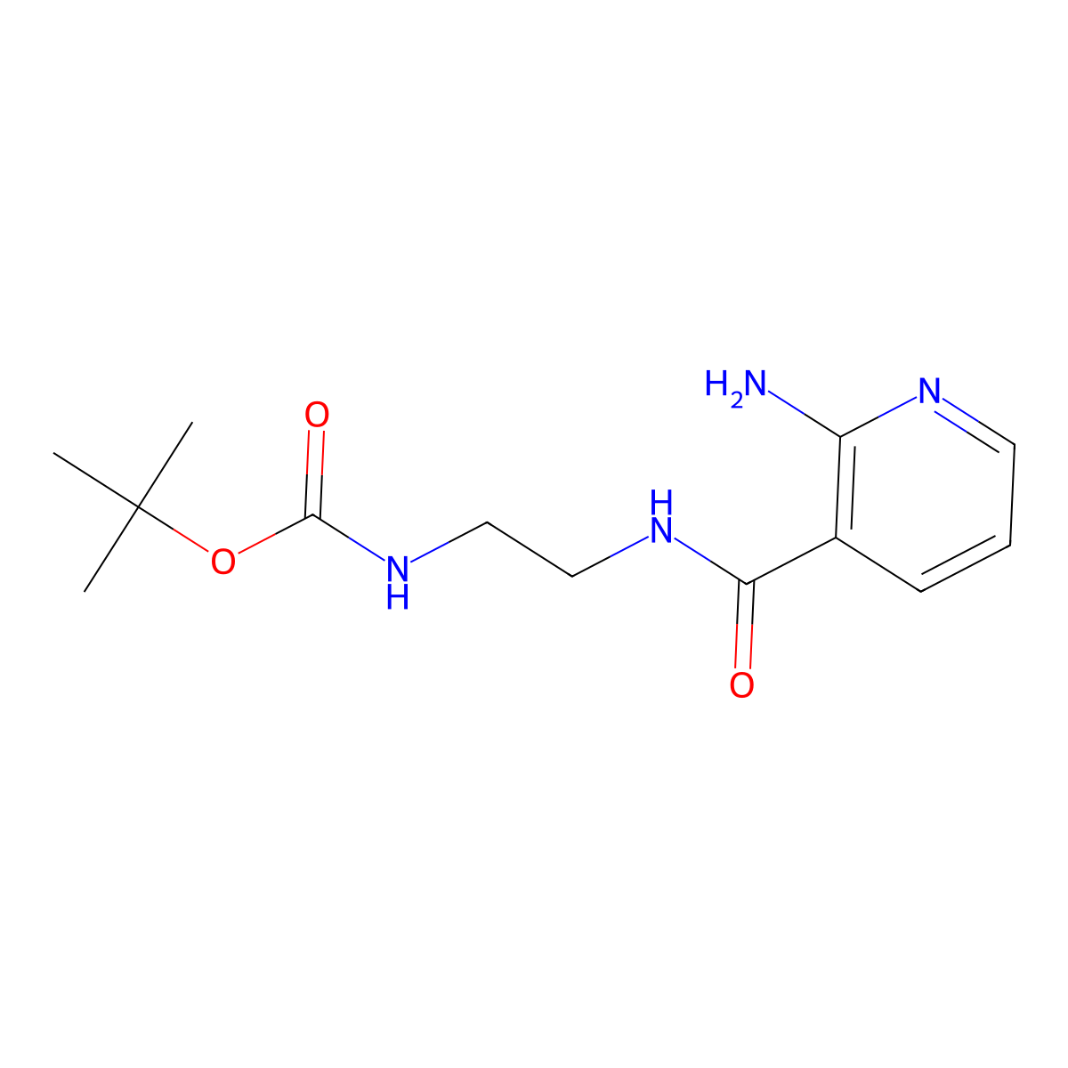 Tert-butyl (2-(2-aminonicotinamido)ethyl)carbamate molecular structure, CAS 2034395-17-8