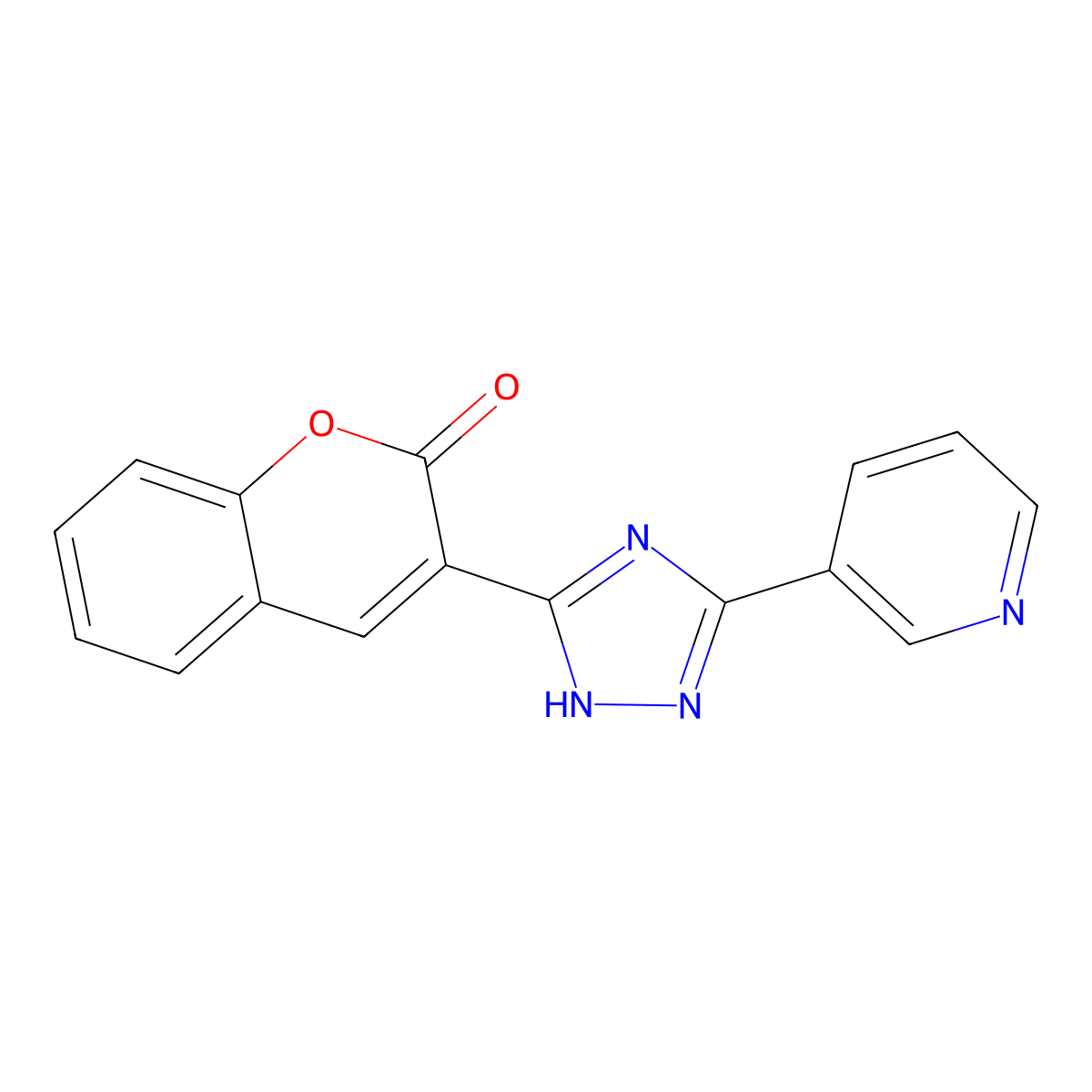 3-(5-(pyridin-3-yl)-4H-1,2,4-triazol-3-yl)-2H-chromen-2-one molecular structure, CAS 2034395-24-7