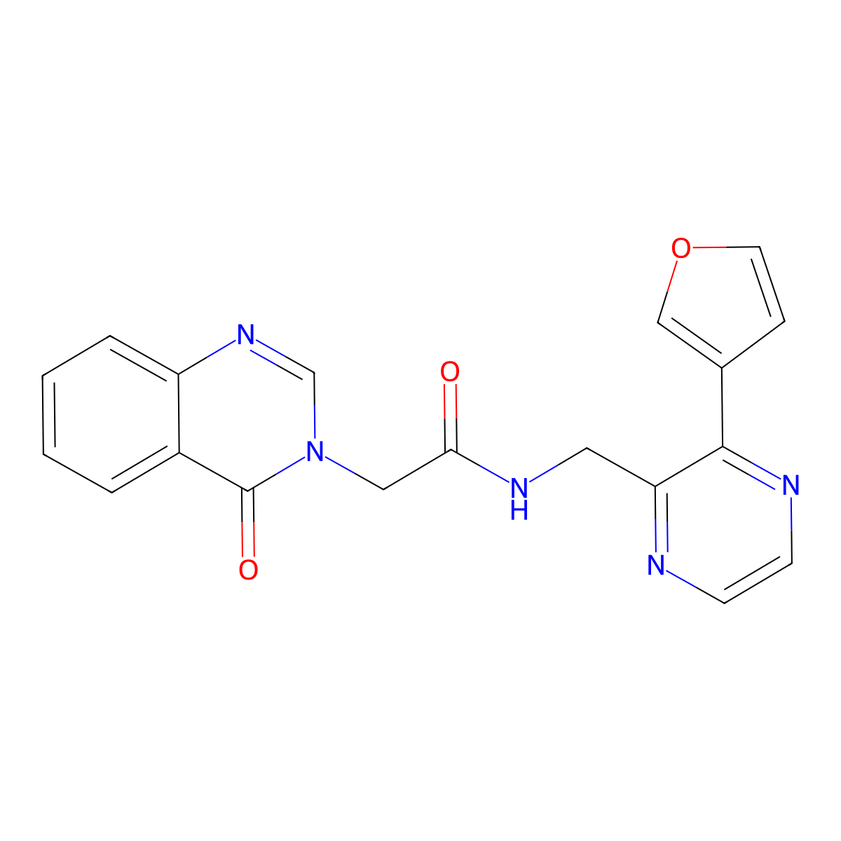 N-((3-(furan-3-yl)pyrazin-2-yl)methyl)-2-(4-oxoquinazolin-3(4H)-yl)acetamide molecular structure, CAS 2034395-41-8