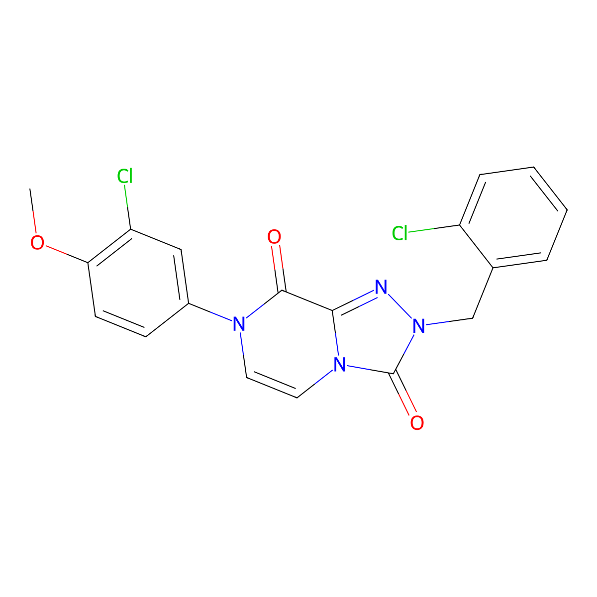 7-(3-chloro-4-methoxyphenyl)-2-(2-chlorobenzyl)-[1,2,4]triazolo[4,3-a]pyrazine-3,8(2H,7H)-dione molecular structure, CAS 2034395-80-5