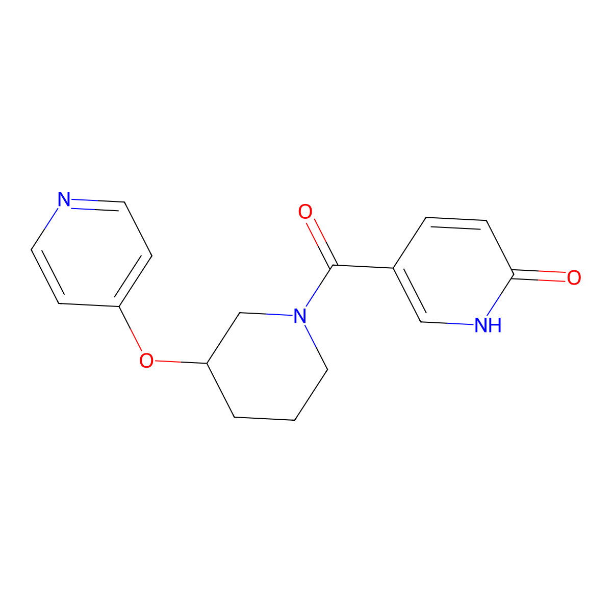5-(3-(pyridin-4-yloxy)piperidine-1-carbonyl)pyridin-2(1H)-one molecular structure, CAS 2034396-09-1