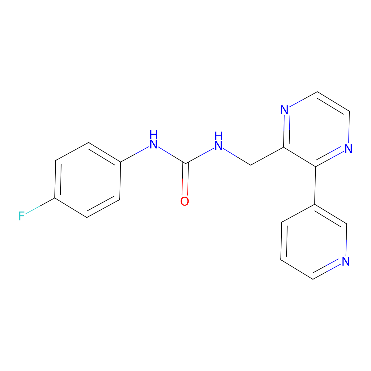 1-(4-Fluorophenyl)-3-{[3-(pyridin-3-yl)pyrazin-2-yl]methyl}urea molecular structure, CAS 2034396-30-8