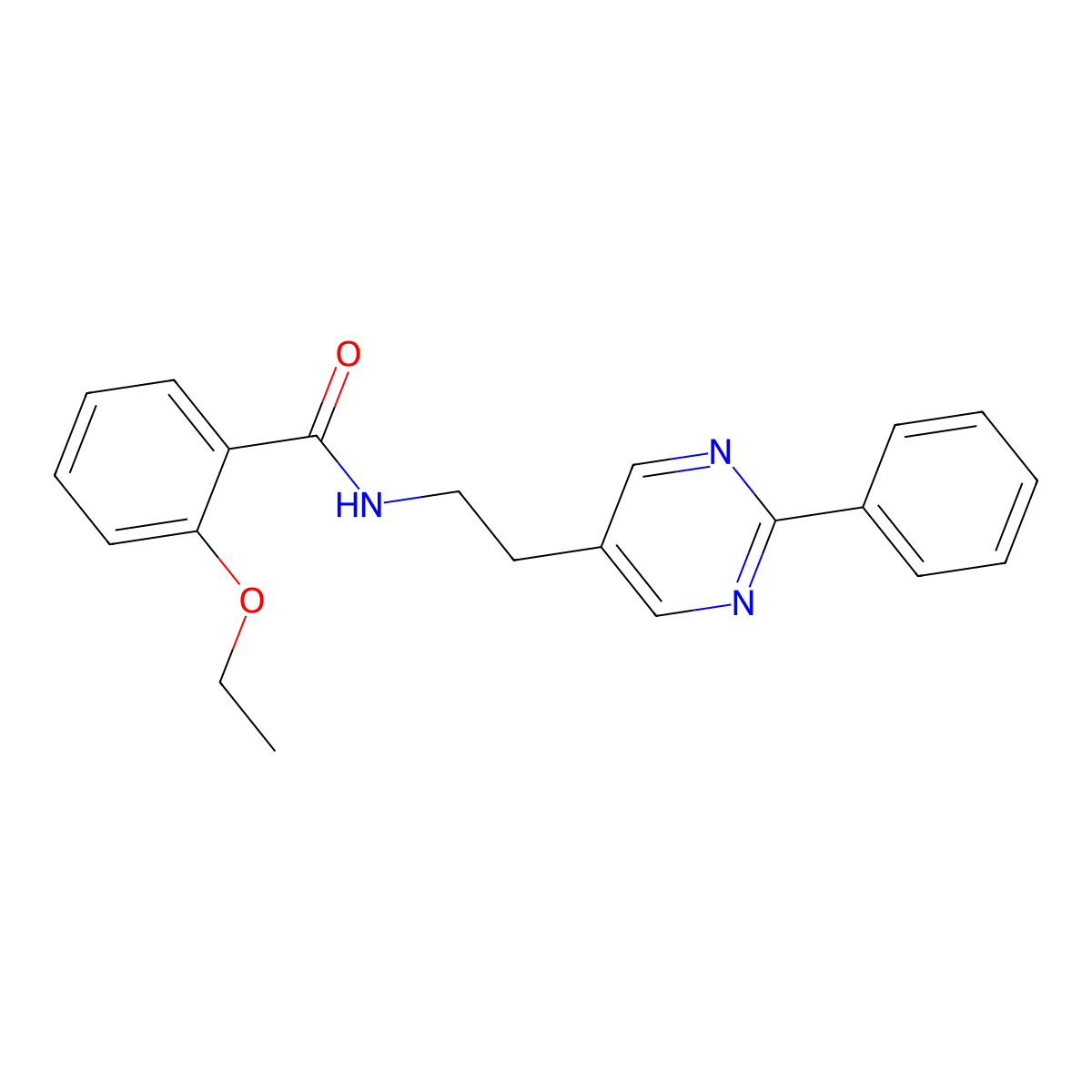 2-ethoxy-N-(2-(2-phenylpyrimidin-5-yl)ethyl)benzamide molecular structure, CAS 2034397-35-6