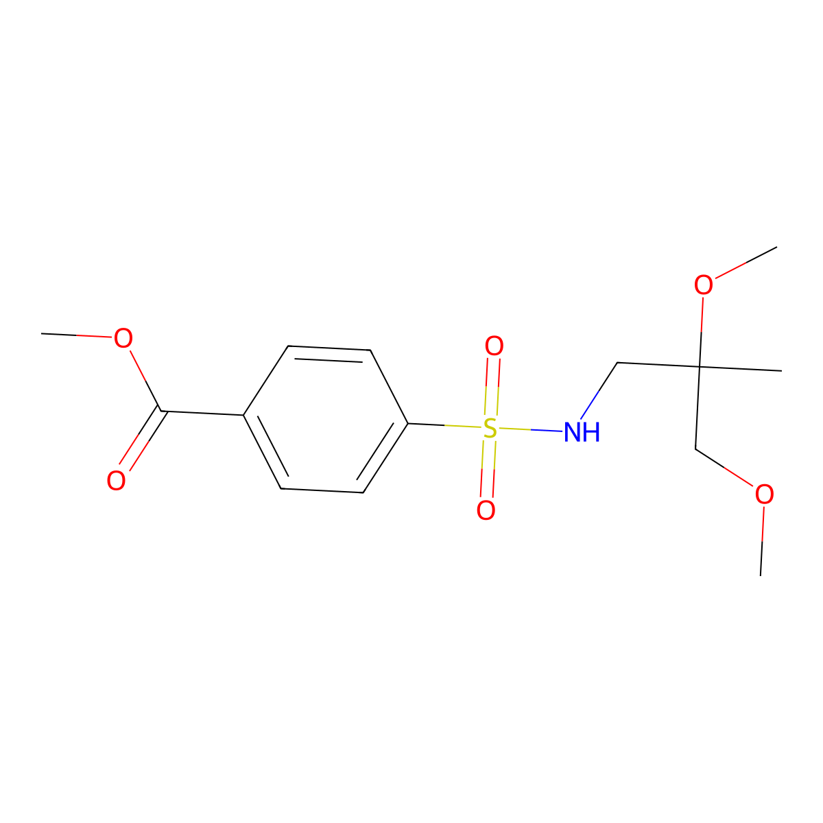 Methyl 4-[(2,3-dimethoxy-2-methylpropyl)sulfamoyl]benzoate molecular structure, CAS 2034397-66-3