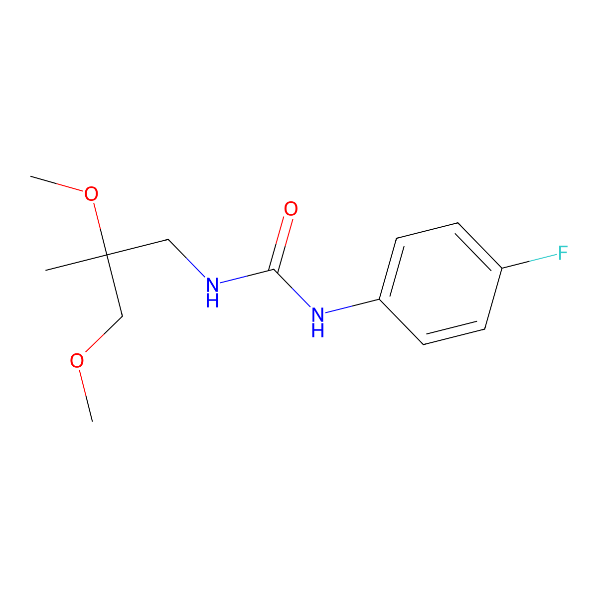 3-(2,3-Dimethoxy-2-methylpropyl)-1-(4-fluorophenyl)urea molecular structure, CAS 2034397-86-7