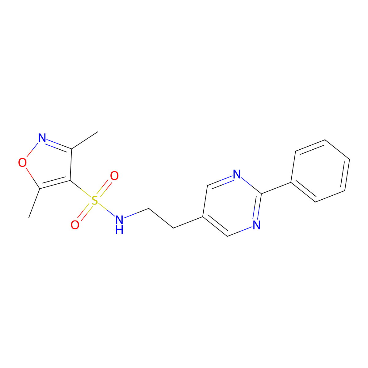 3,5-dimethyl-N-(2-(2-phenylpyrimidin-5-yl)ethyl)isoxazole-4-sulfonamide molecular structure, CAS 2034397-87-8
