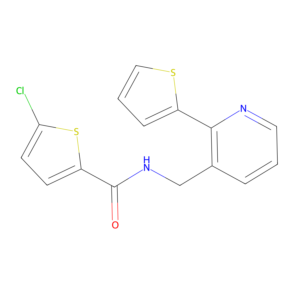5-chloro-N-{[2-(thiophen-2-yl)pyridin-3-yl]methyl}thiophene-2-carboxamide molecular structure, CAS 2034398-25-7