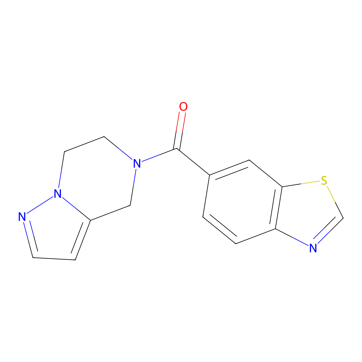 benzo[d]thiazol-6-yl(6,7-dihydropyrazolo[1,5-a]pyrazin-5(4H)-yl)methanone molecular structure, CAS 2034398-97-3