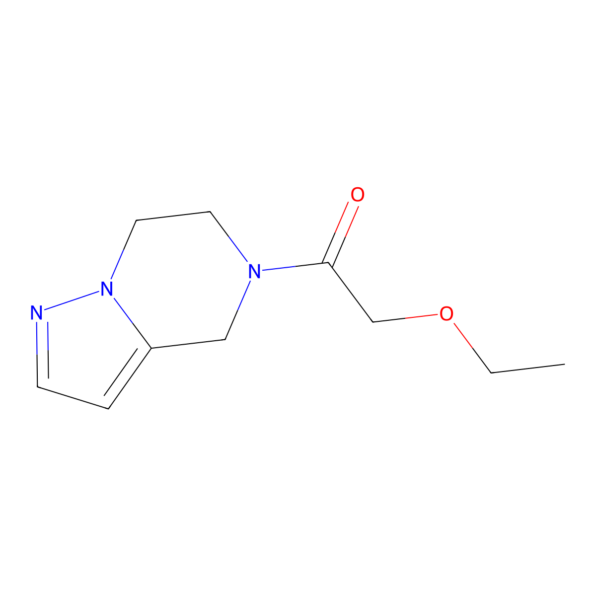 1-(6,7-dihydropyrazolo[1,5-a]pyrazin-5(4H)-yl)-2-ethoxyethanone molecular structure, CAS 2034399-29-4