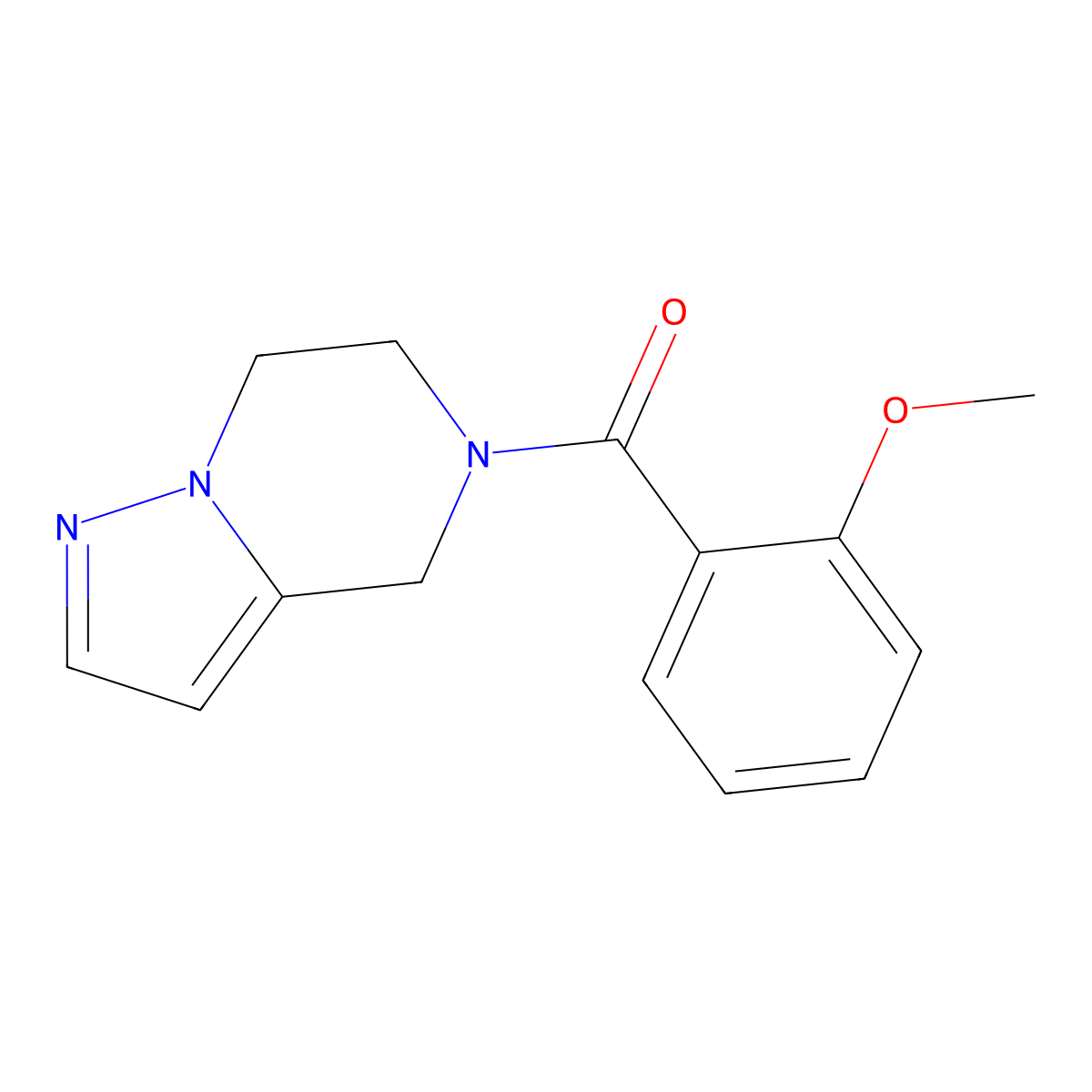 (6,7-dihydropyrazolo[1,5-a]pyrazin-5(4H)-yl)(2-methoxyphenyl)methanone molecular structure, CAS 2034399-38-5