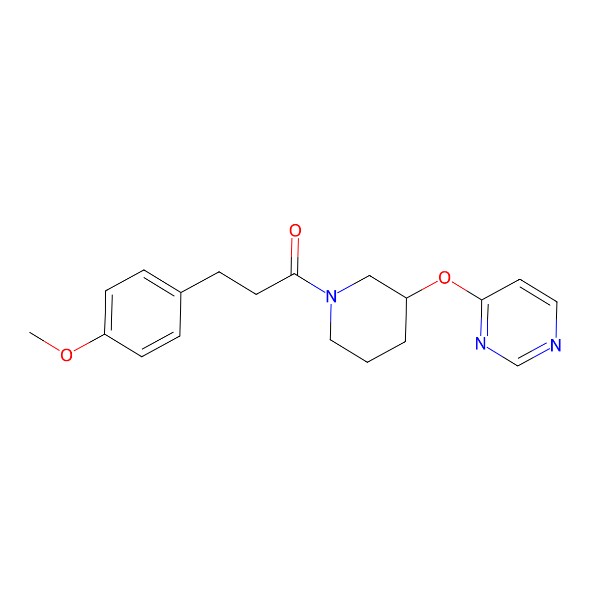 3-(4-Methoxyphenyl)-1-[3-(pyrimidin-4-yloxy)piperidin-1-yl]propan-1-one molecular structure, CAS 2034399-51-2