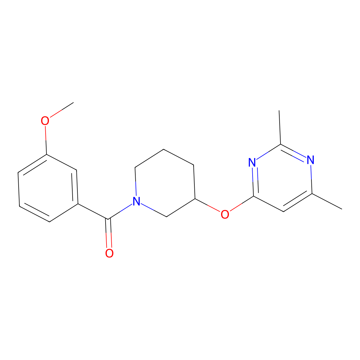 (3-((2,6-Dimethylpyrimidin-4-yl)oxy)piperidin-1-yl)(3-methoxyphenyl)methanone molecular structure, CAS 2034399-84-1