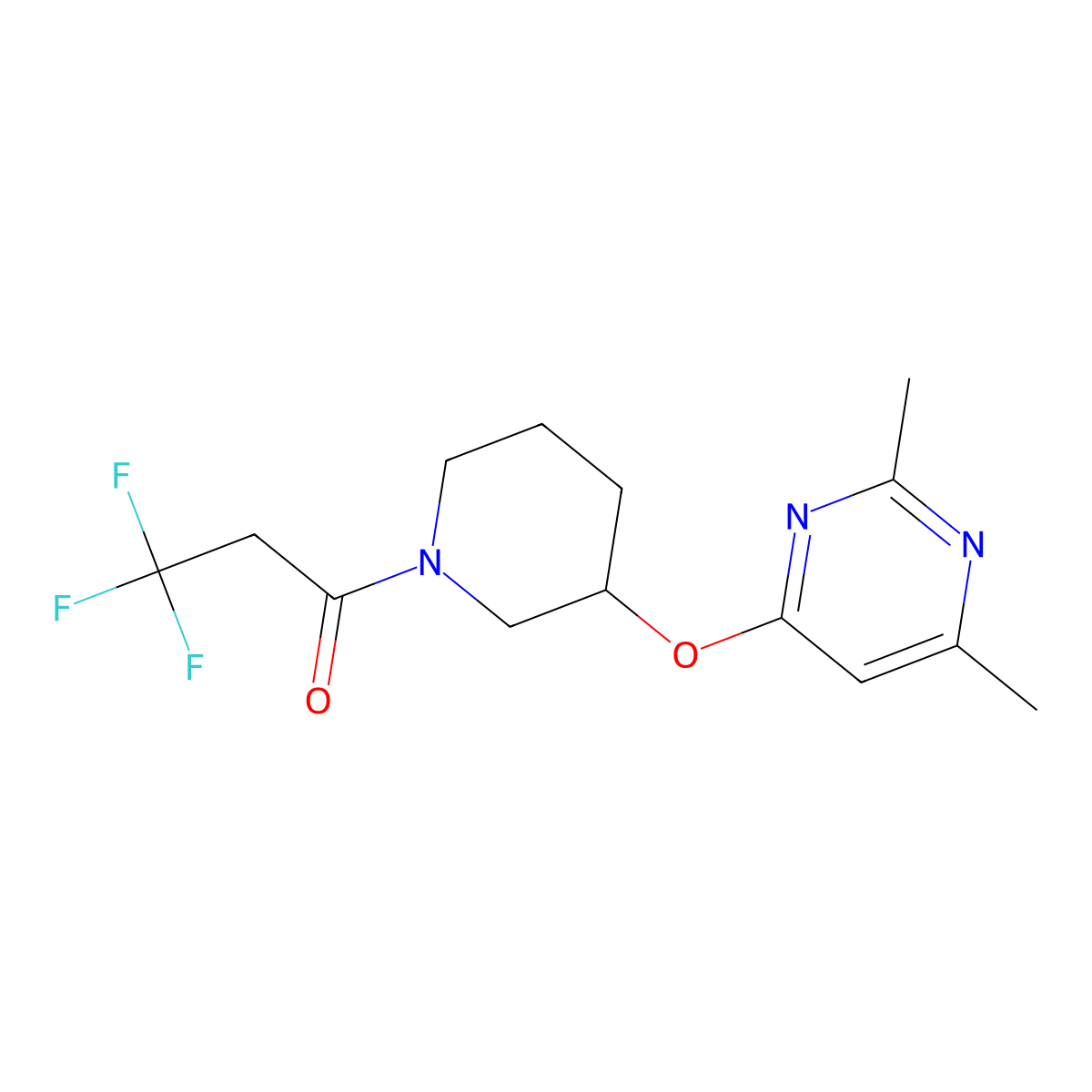 1-(3-((2,6-Dimethylpyrimidin-4-yl)oxy)piperidin-1-yl)-3,3,3-trifluoropropan-1-one molecular structure, CAS 2034399-92-1