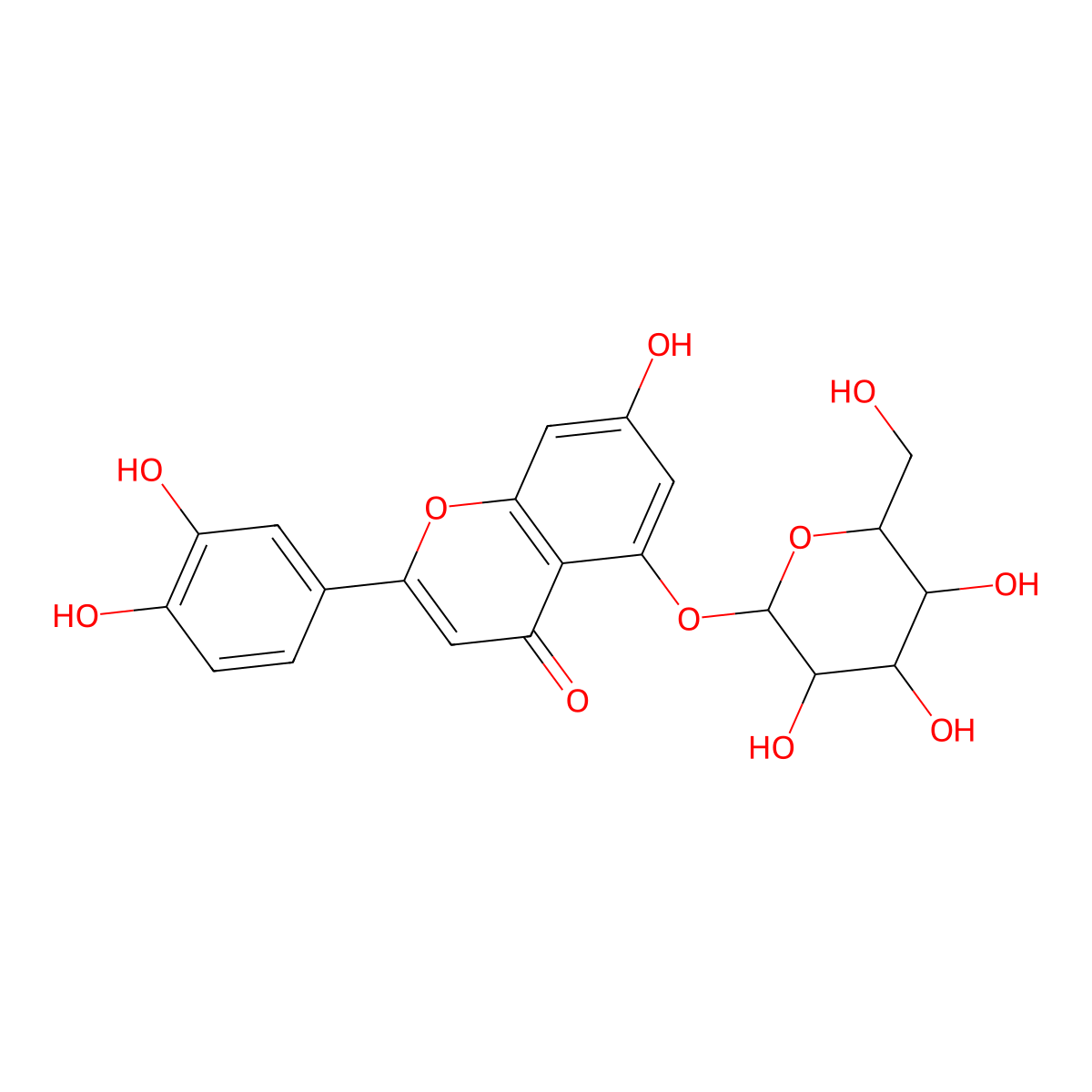 Galuteolin molecular structure, CAS 20344-46-1