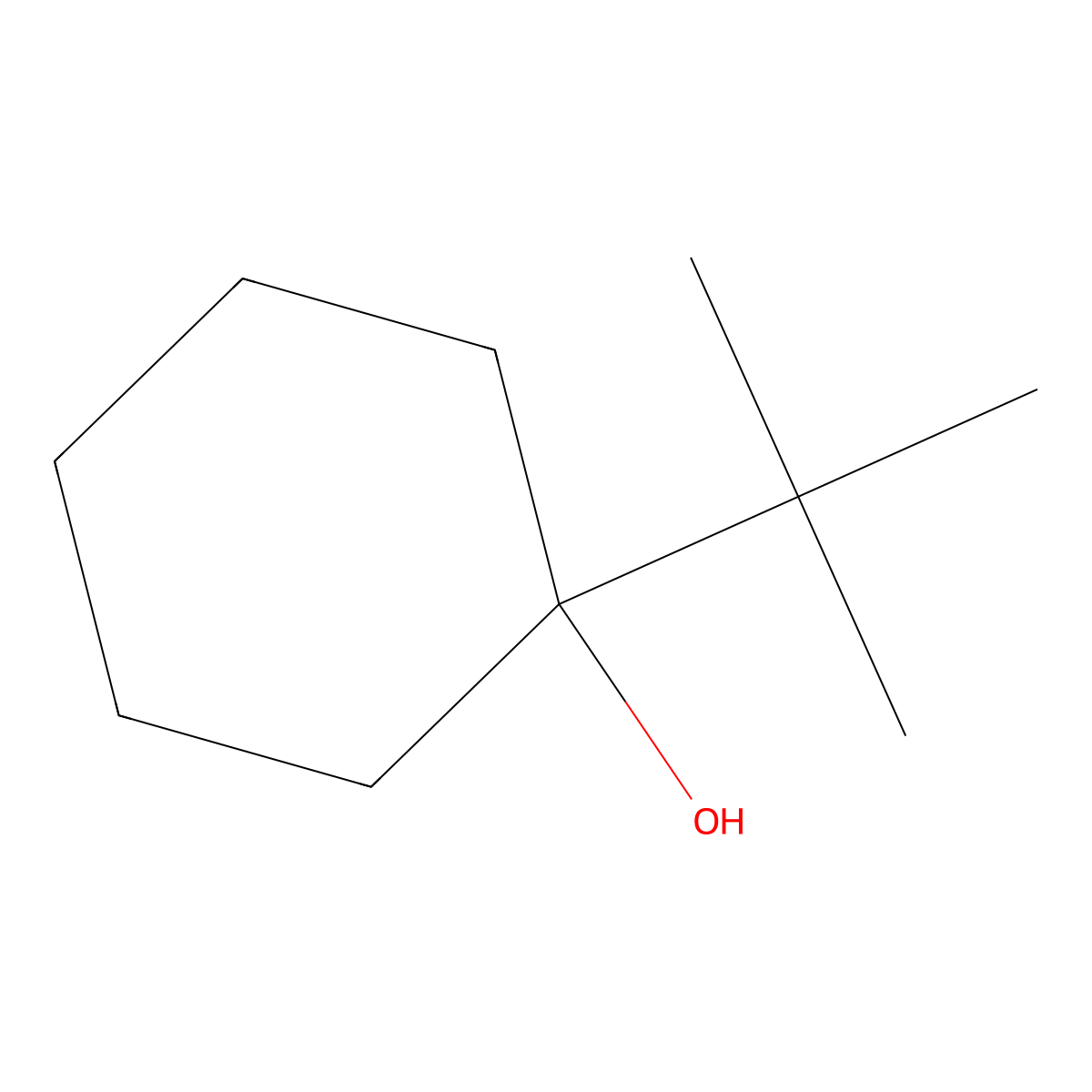 1-Tert-butylcyclohexan-1-ol molecular structure, CAS 20344-52-9