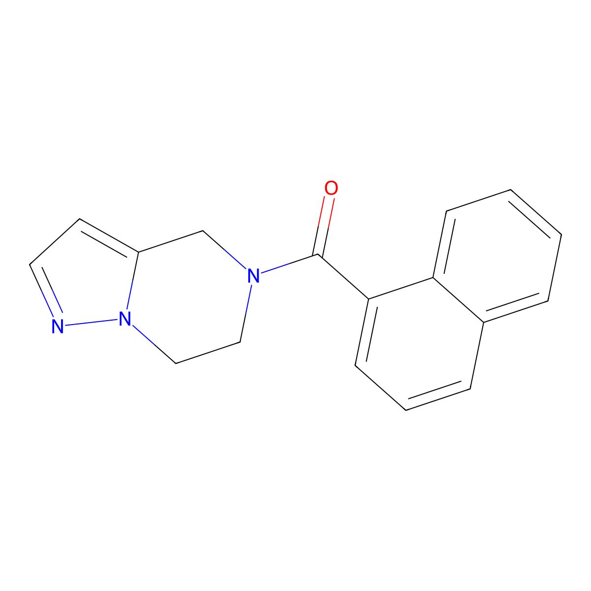 (6,7-dihydropyrazolo[1,5-a]pyrazin-5(4H)-yl)(naphthalen-1-yl)methanone molecular structure, CAS 2034400-00-3