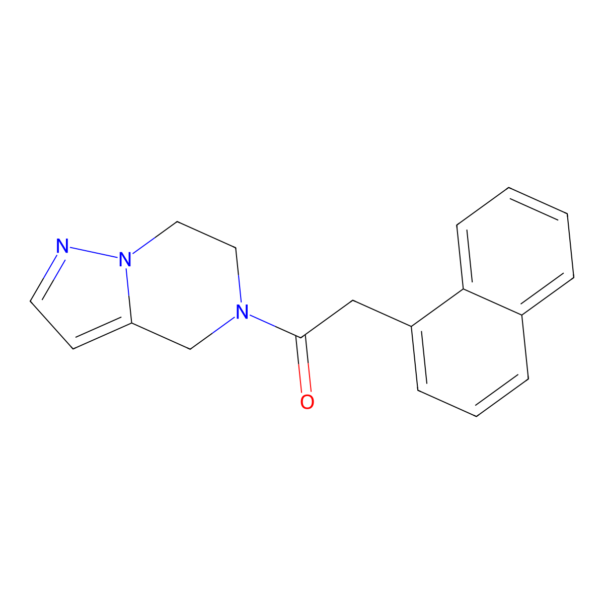 1-(6,7-dihydropyrazolo[1,5-a]pyrazin-5(4H)-yl)-2-(naphthalen-1-yl)ethanone molecular structure, CAS 2034400-13-8