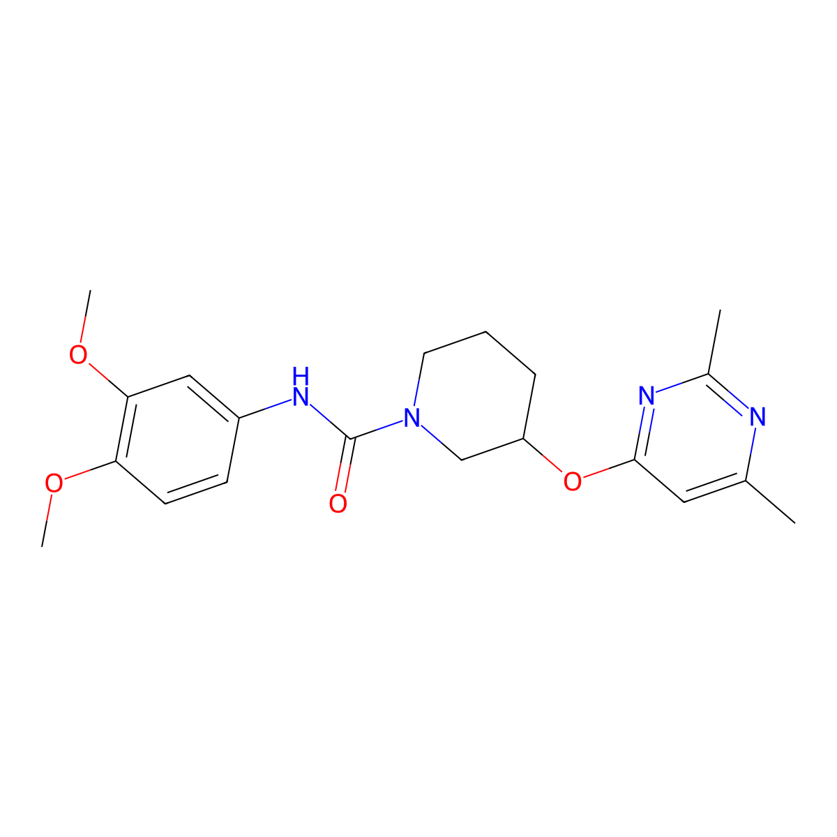 N-(3,4-dimethoxyphenyl)-3-[(2,6-dimethylpyrimidin-4-yl)oxy]piperidine-1-carboxamide molecular structure, CAS 2034400-17-2