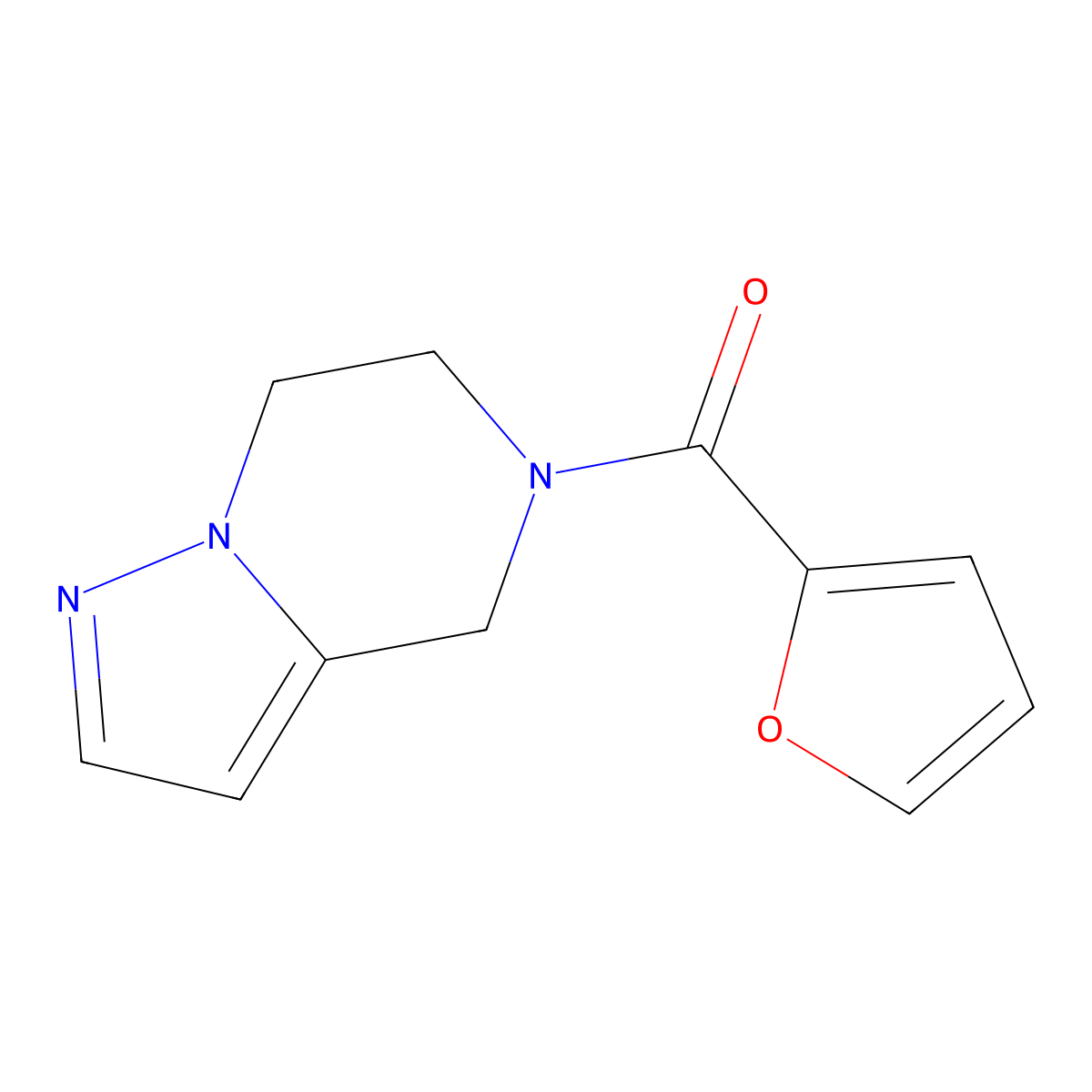 (6,7-dihydropyrazolo[1,5-a]pyrazin-5(4H)-yl)(furan-2-yl)methanone molecular structure, CAS 2034400-37-6
