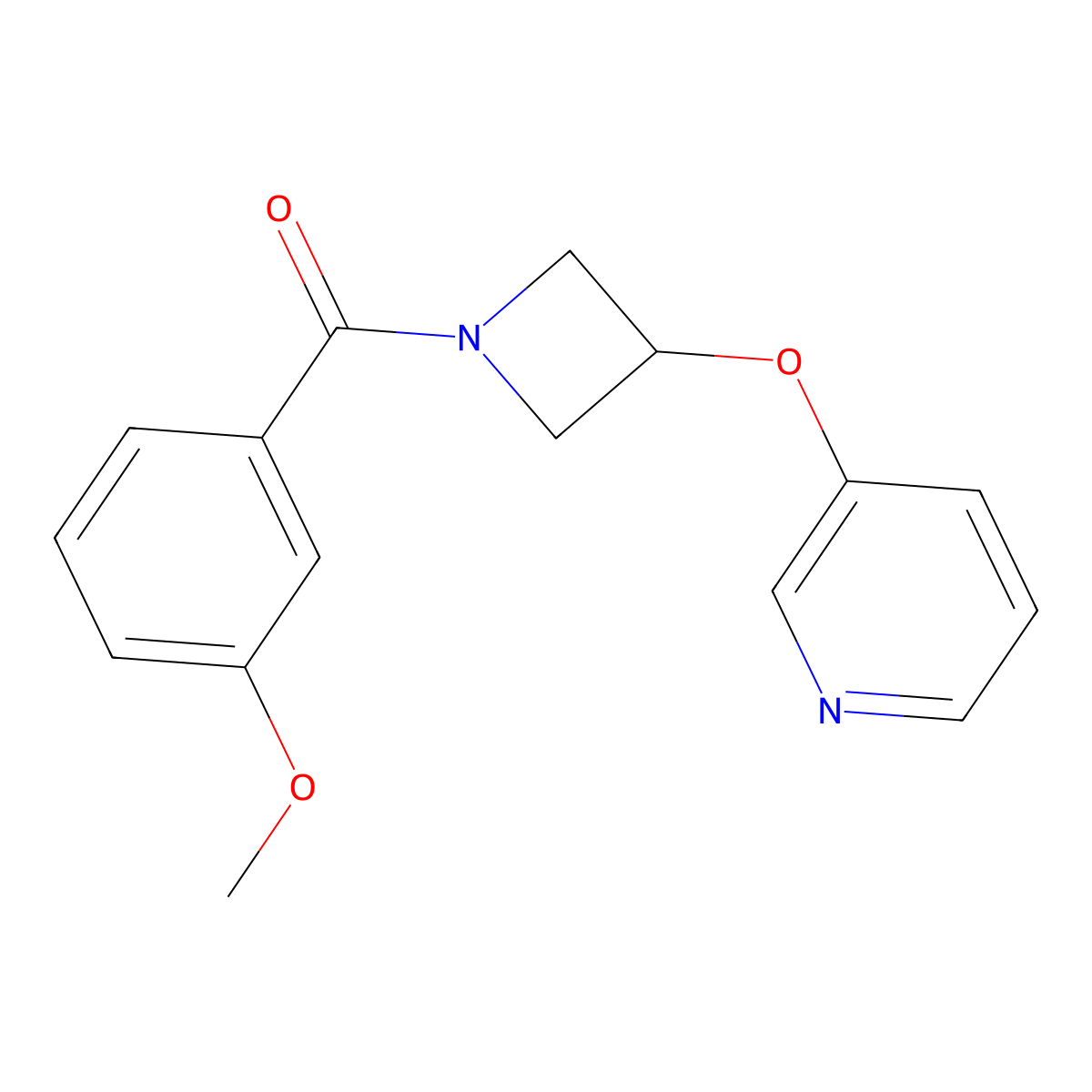 (3-Methoxyphenyl)(3-(pyridin-3-yloxy)azetidin-1-yl)methanone molecular structure, CAS 2034400-53-6