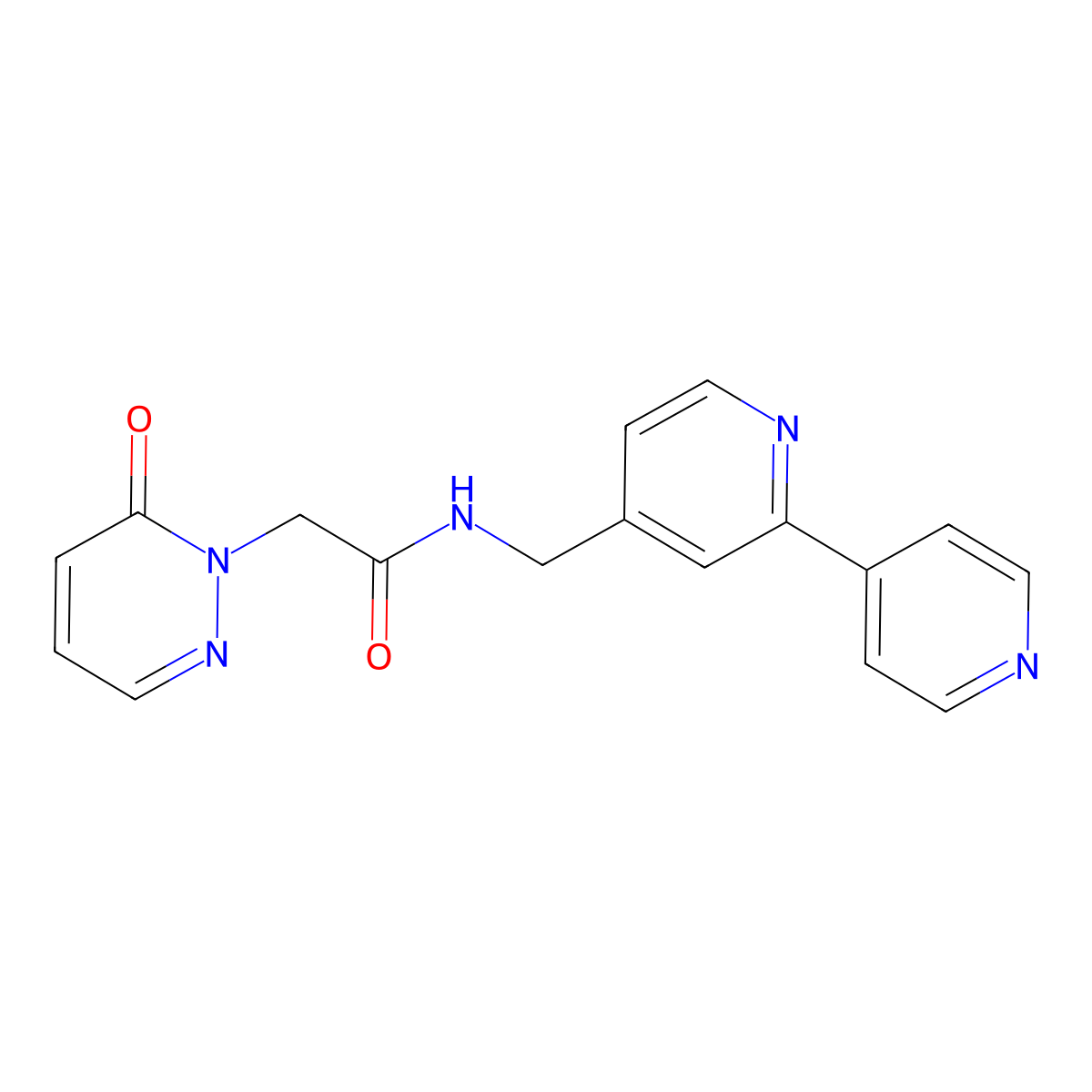 N-({[2,4'-bipyridine]-4-yl}methyl)-2-(6-oxo-1,6-dihydropyridazin-1-yl)acetamide molecular structure, CAS 2034400-65-0