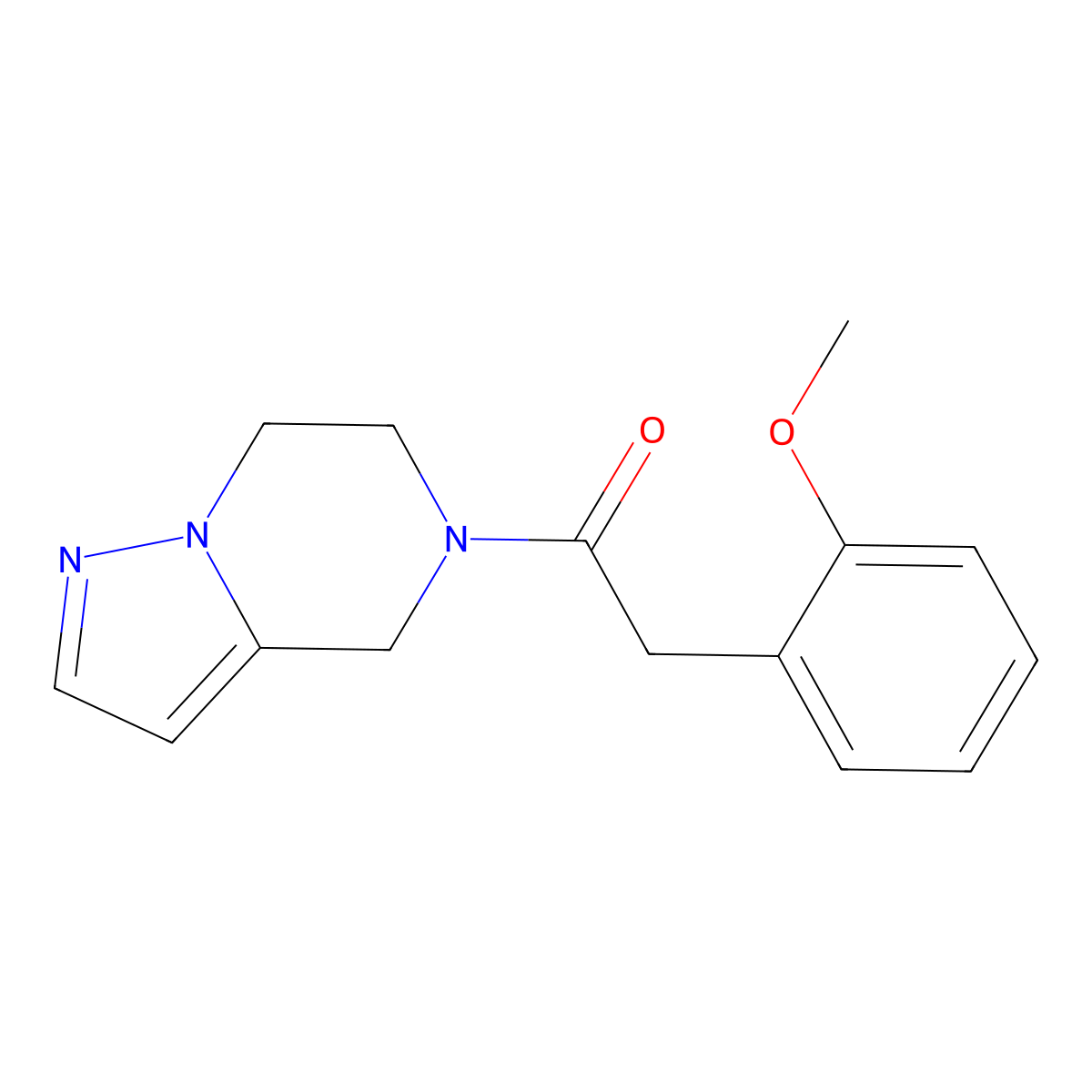 1-(6,7-dihydropyrazolo[1,5-a]pyrazin-5(4H)-yl)-2-(2-methoxyphenyl)ethanone molecular structure, CAS 2034400-75-2