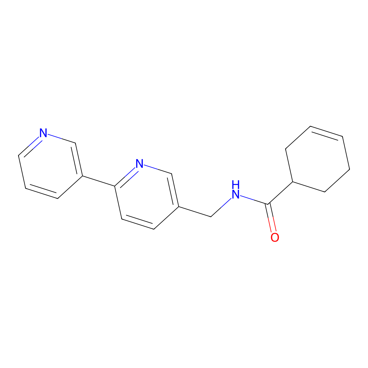 N-({[2,3'-bipyridine]-5-yl}methyl)cyclohex-3-ene-1-carboxamide molecular structure, CAS 2034400-82-1