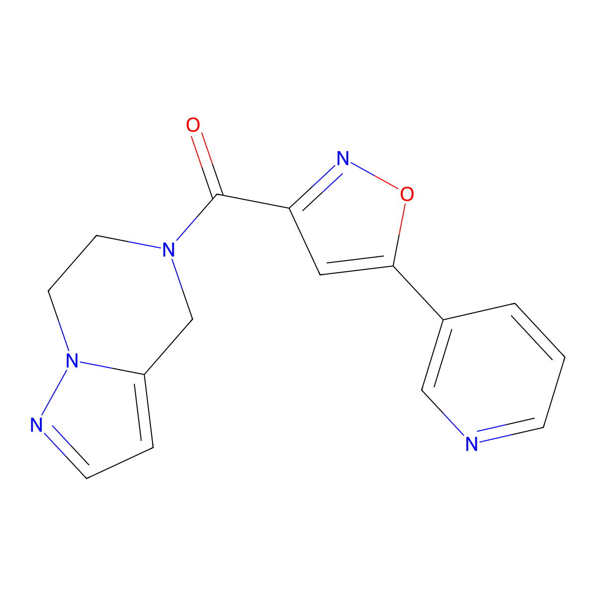 (6,7-dihydropyrazolo[1,5-a]pyrazin-5(4H)-yl)(5-(pyridin-3-yl)isoxazol-3-yl)methanone molecular structure, CAS 2034400-86-5