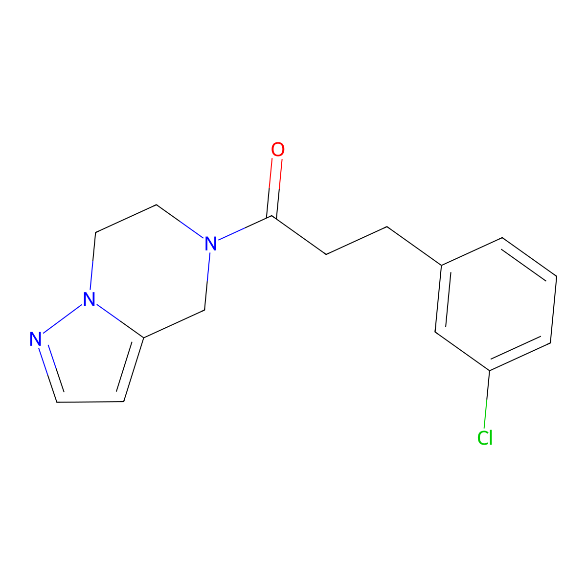 3-(3-chlorophenyl)-1-(6,7-dihydropyrazolo[1,5-a]pyrazin-5(4H)-yl)propan-1-one molecular structure, CAS 2034400-93-4