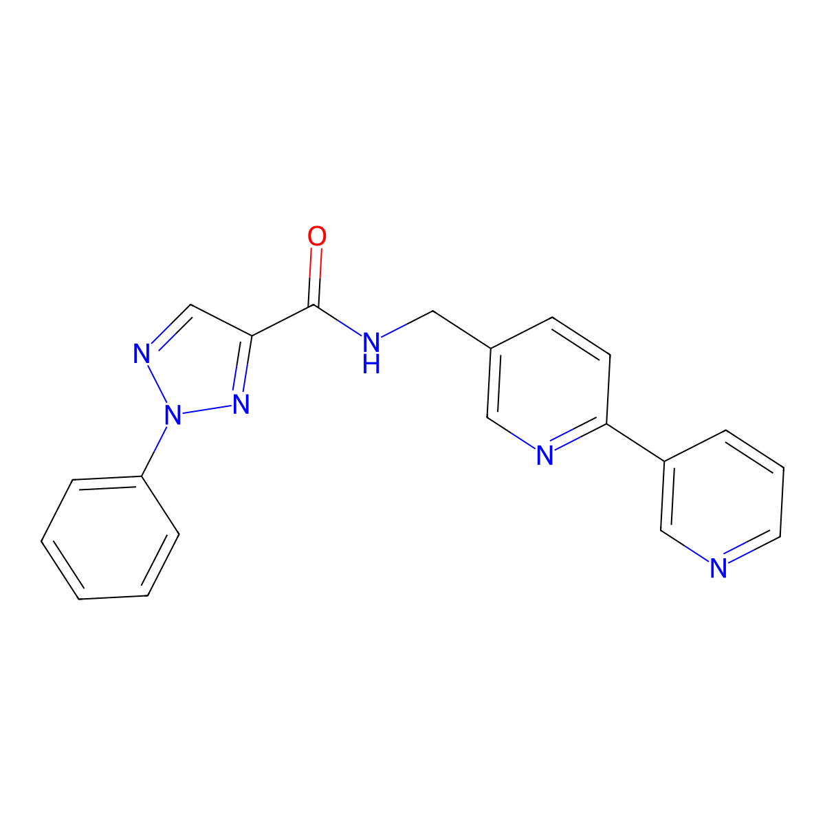 N-({[2,3'-bipyridine]-5-yl}methyl)-2-phenyl-2H-1,2,3-triazole-4-carboxamide molecular structure, CAS 2034401-04-0