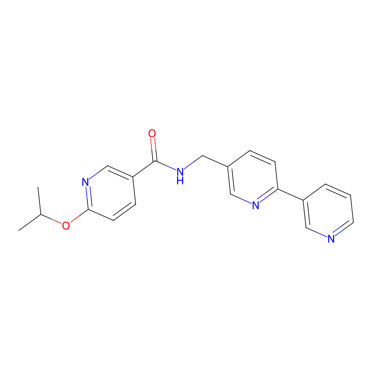N-({[2,3'-bipyridine]-5-yl}methyl)-6-(propan-2-yloxy)pyridine-3-carboxamide molecular structure, CAS 2034401-21-1