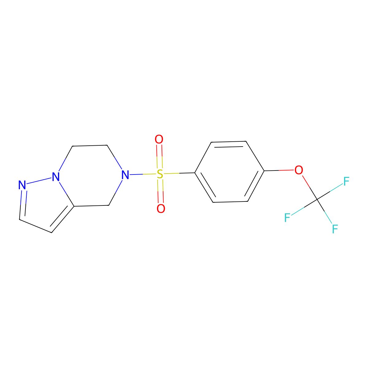 5-((4-(Trifluoromethoxy)phenyl)sulfonyl)-4,5,6,7-tetrahydropyrazolo[1,5-a]pyrazine molecular structure, CAS 2034401-22-2