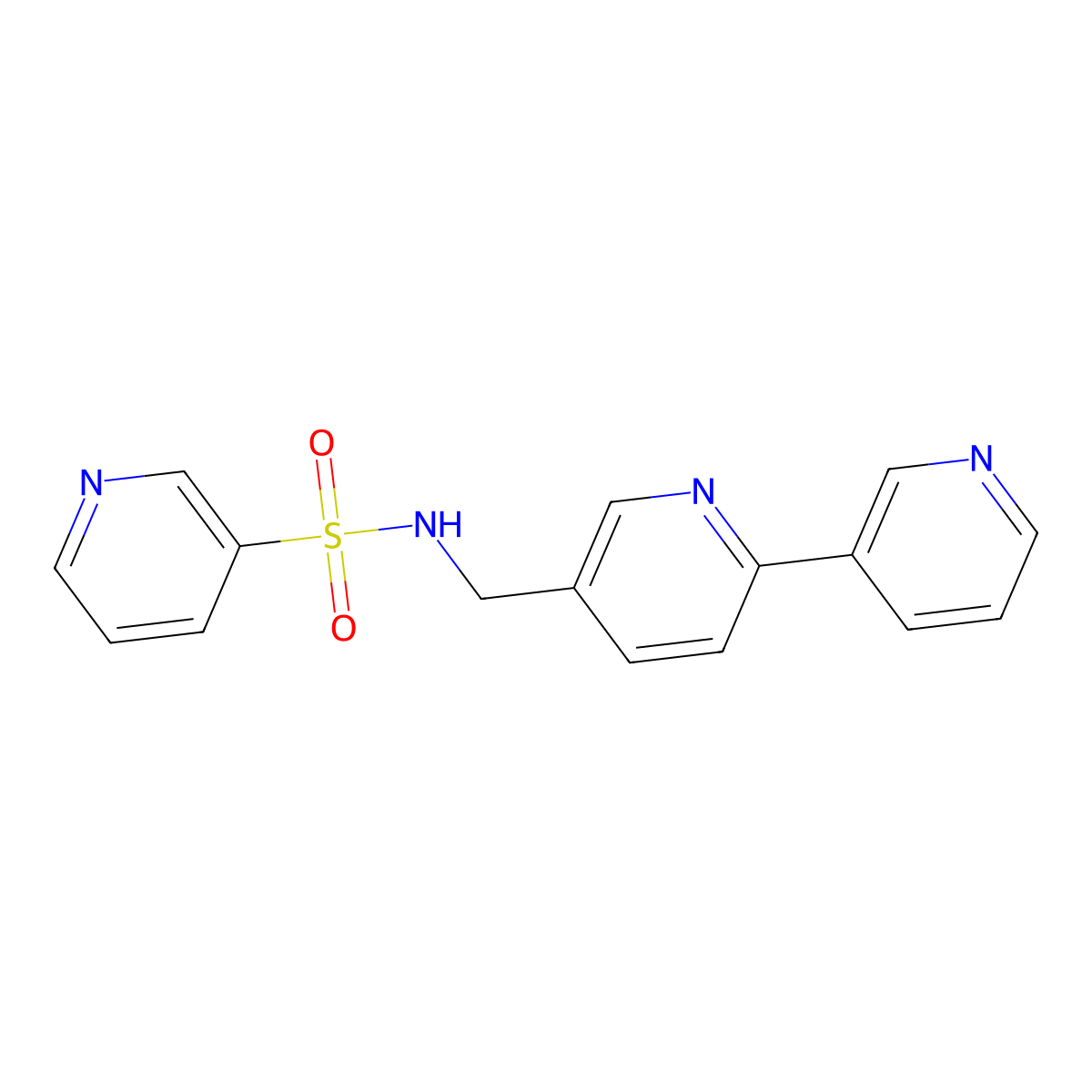 N-([2,3'-bipyridin]-5-ylmethyl)pyridine-3-sulfonamide molecular structure, CAS 2034401-41-5