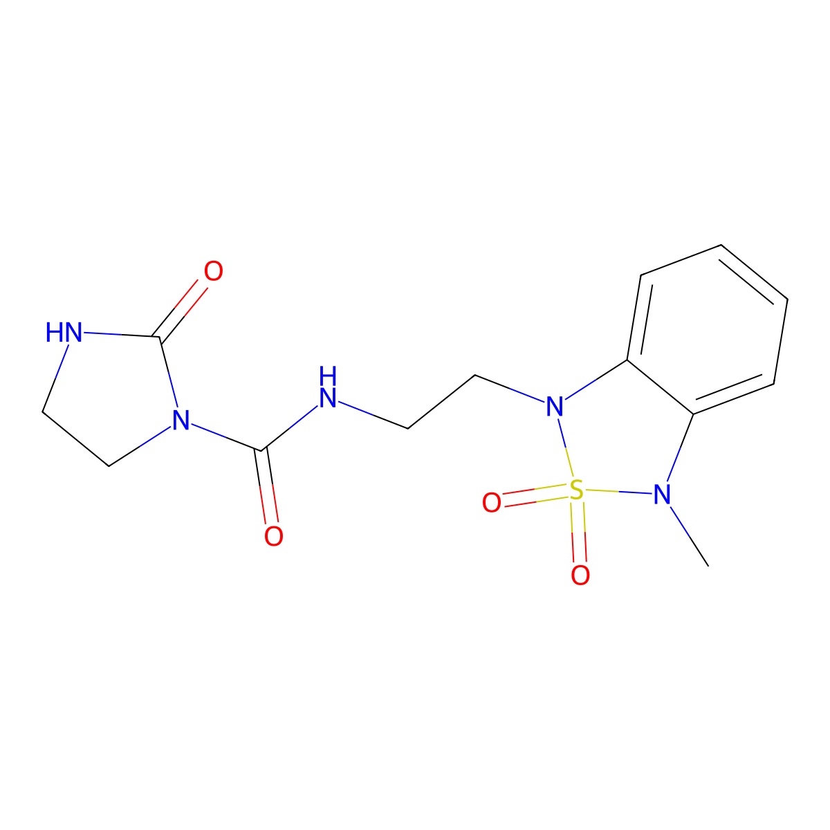 N-(2-(3-methyl-2,2-dioxidobenzo[c][1,2,5]thiadiazol-1(3H)-yl)ethyl)-2-oxoimidazolidine-1-carboxamide molecular structure, CAS 2034402-02-1
