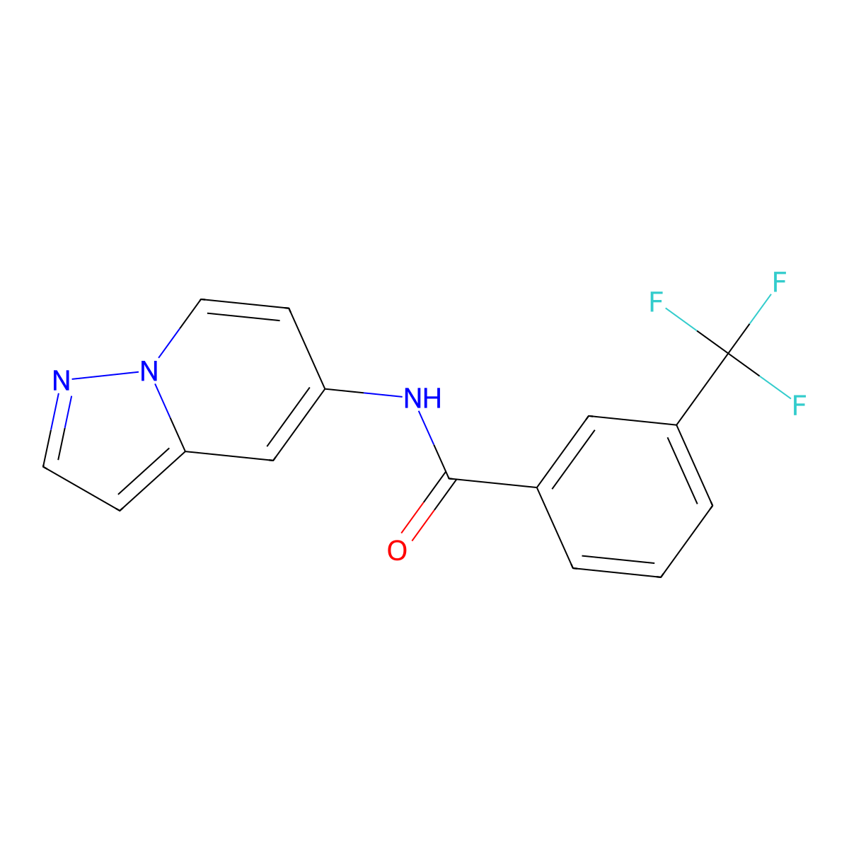 N-{pyrazolo[1,5-a]pyridin-5-yl}-3-(trifluoromethyl)benzamide molecular structure, CAS 2034402-32-7