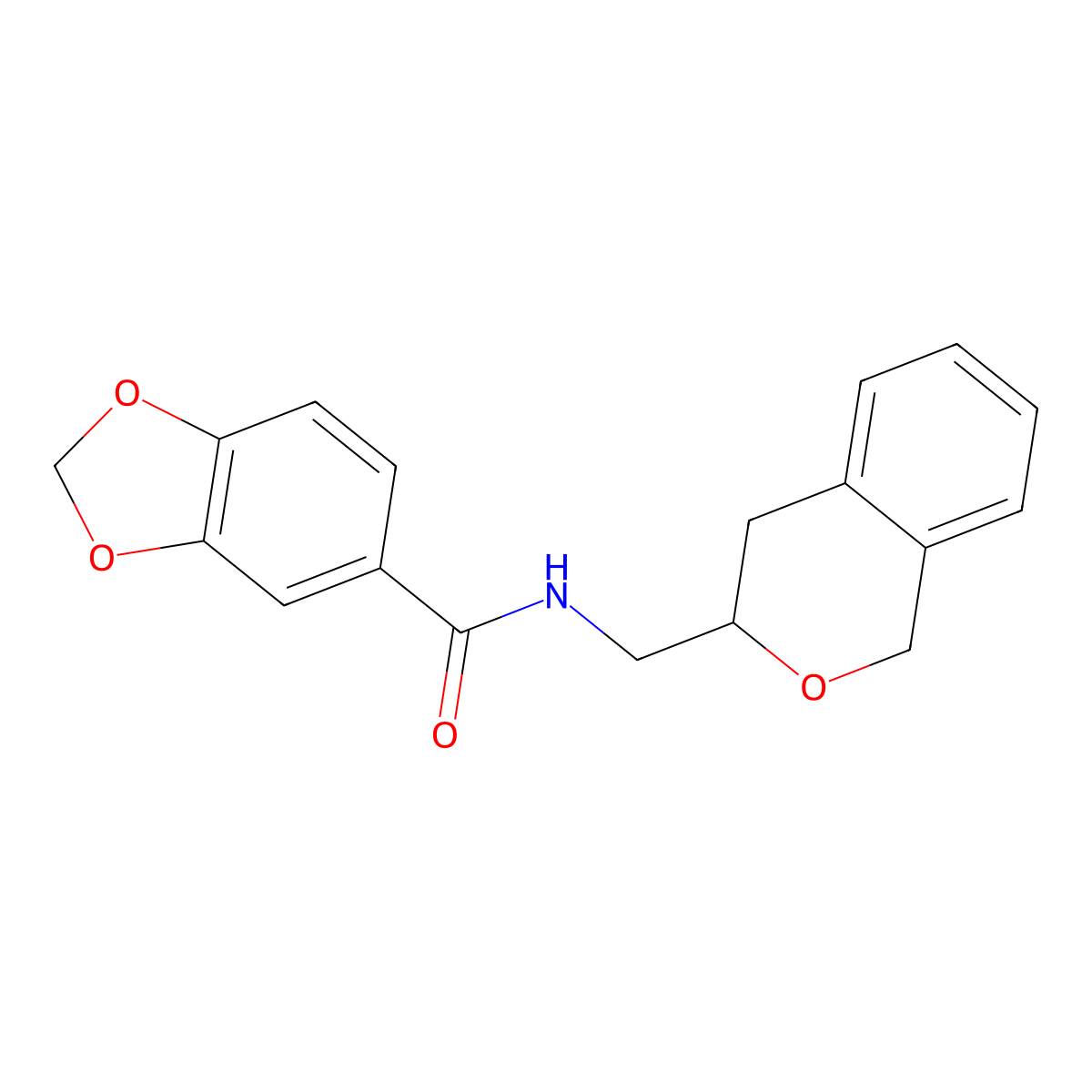 N-(isochroman-3-ylmethyl)benzo[d][1,3]dioxole-5-carboxamide molecular structure, CAS 2034402-73-6