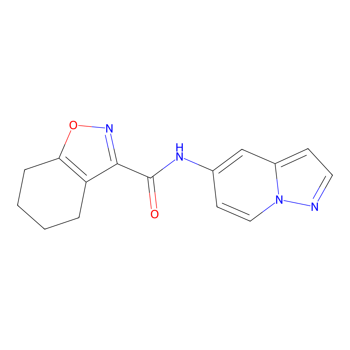 N-(pyrazolo[1,5-a]pyridin-5-yl)-4,5,6,7-tetrahydrobenzo[d]isoxazole-3-carboxamide molecular structure, CAS 2034402-97-4