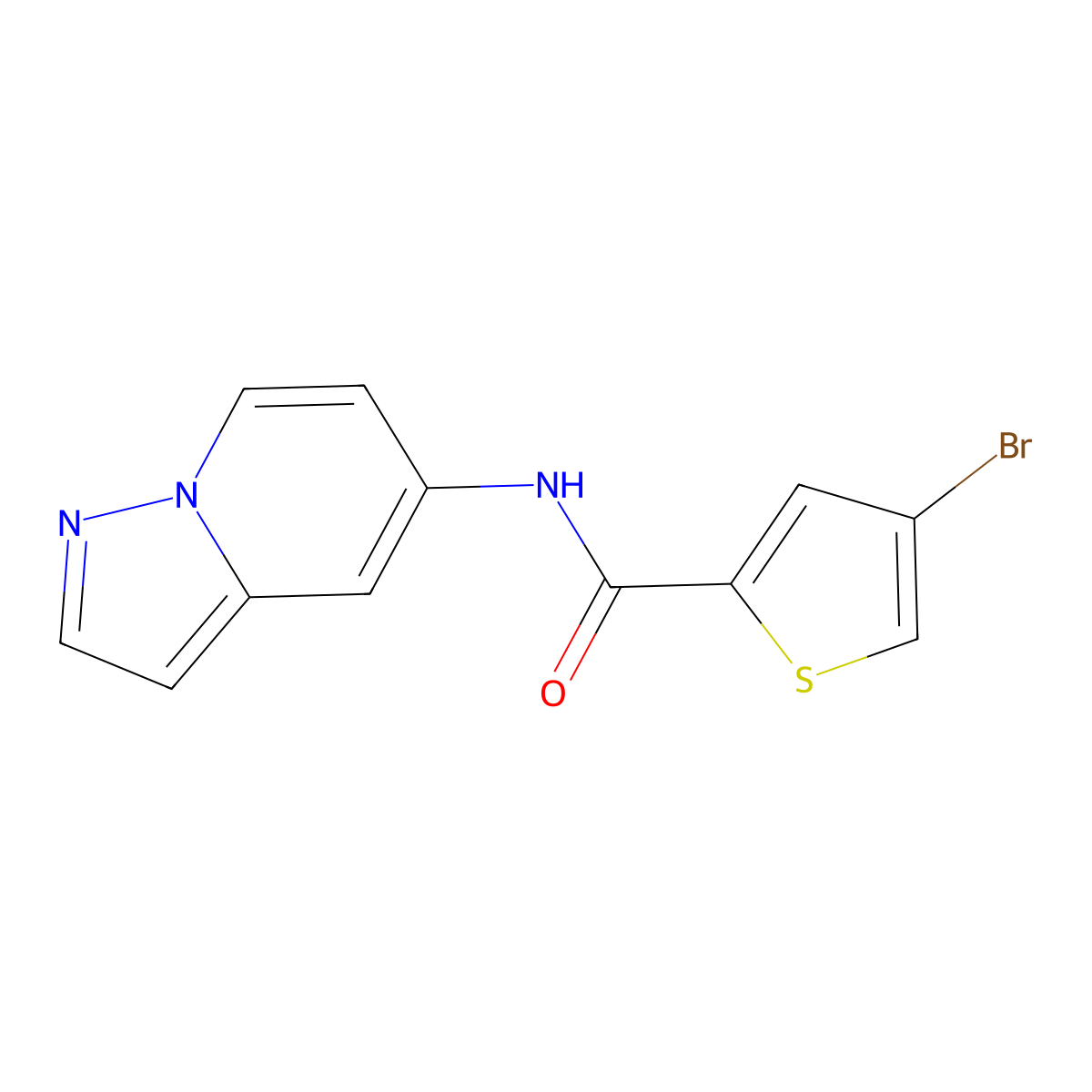 4-bromo-N-{pyrazolo[1,5-a]pyridin-5-yl}thiophene-2-carboxamide molecular structure, CAS 2034403-14-8