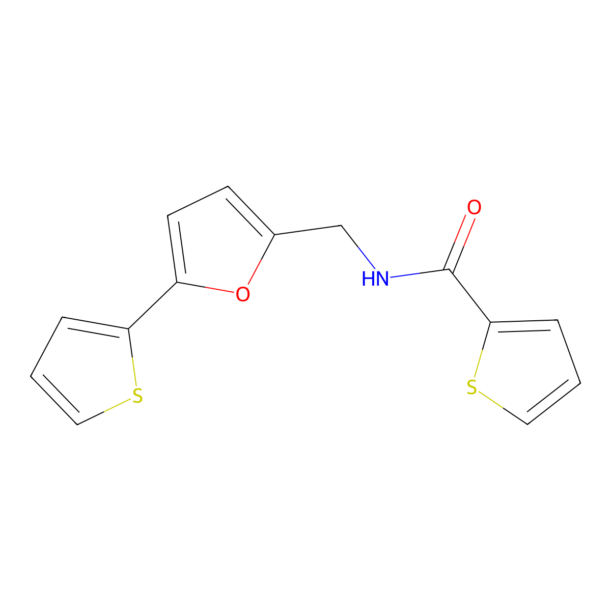 N-((5-(thiophen-2-yl)furan-2-yl)methyl)thiophene-2-carboxamide molecular structure, CAS 2034403-30-8