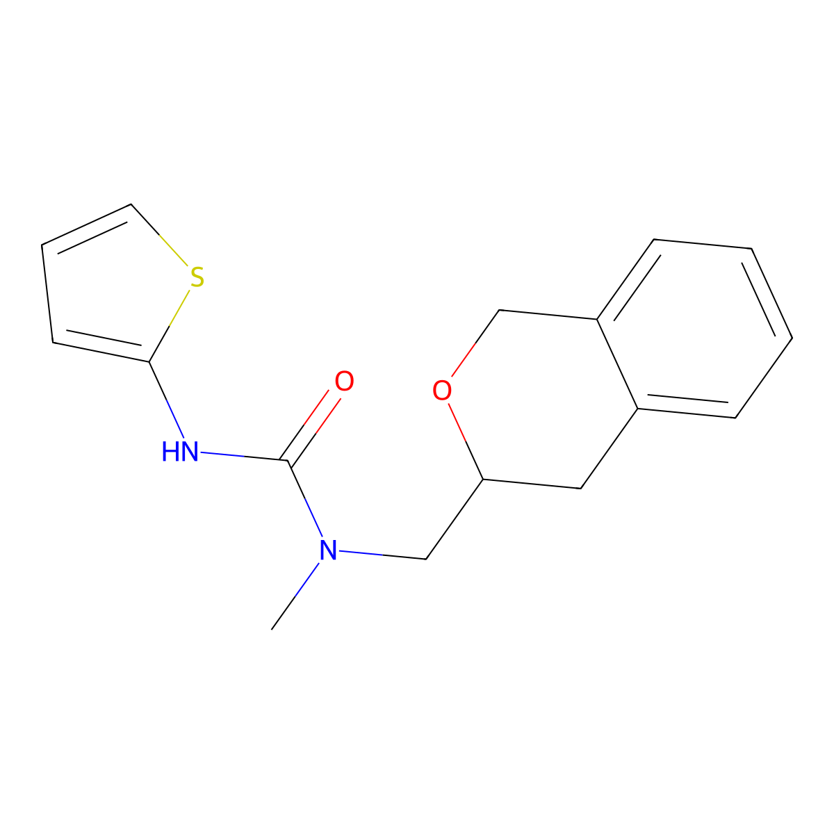 1-(Isochroman-3-ylmethyl)-1-methyl-3-(thiophen-2-yl)urea molecular structure, CAS 2034403-44-4