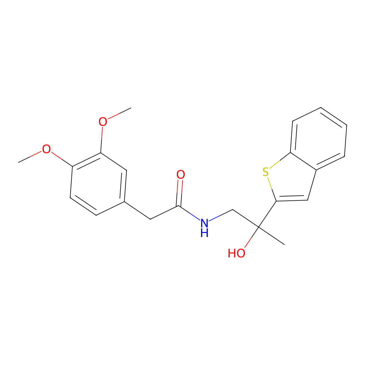 N-(2-(benzo[b]thiophen-2-yl)-2-hydroxypropyl)-2-(3,4-dimethoxyphenyl)acetamide molecular structure, CAS 2034403-67-1