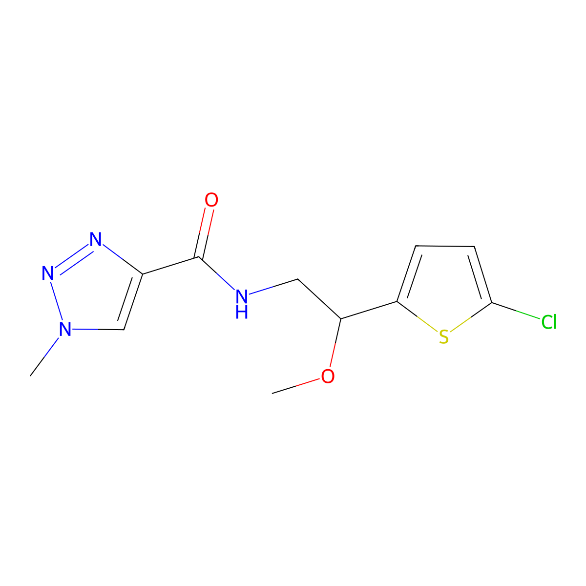 N-[2-(5-chlorothiophen-2-yl)-2-methoxyethyl]-1-methyl-1H-1,2,3-triazole-4-carboxamide molecular structure, CAS 2034403-78-4