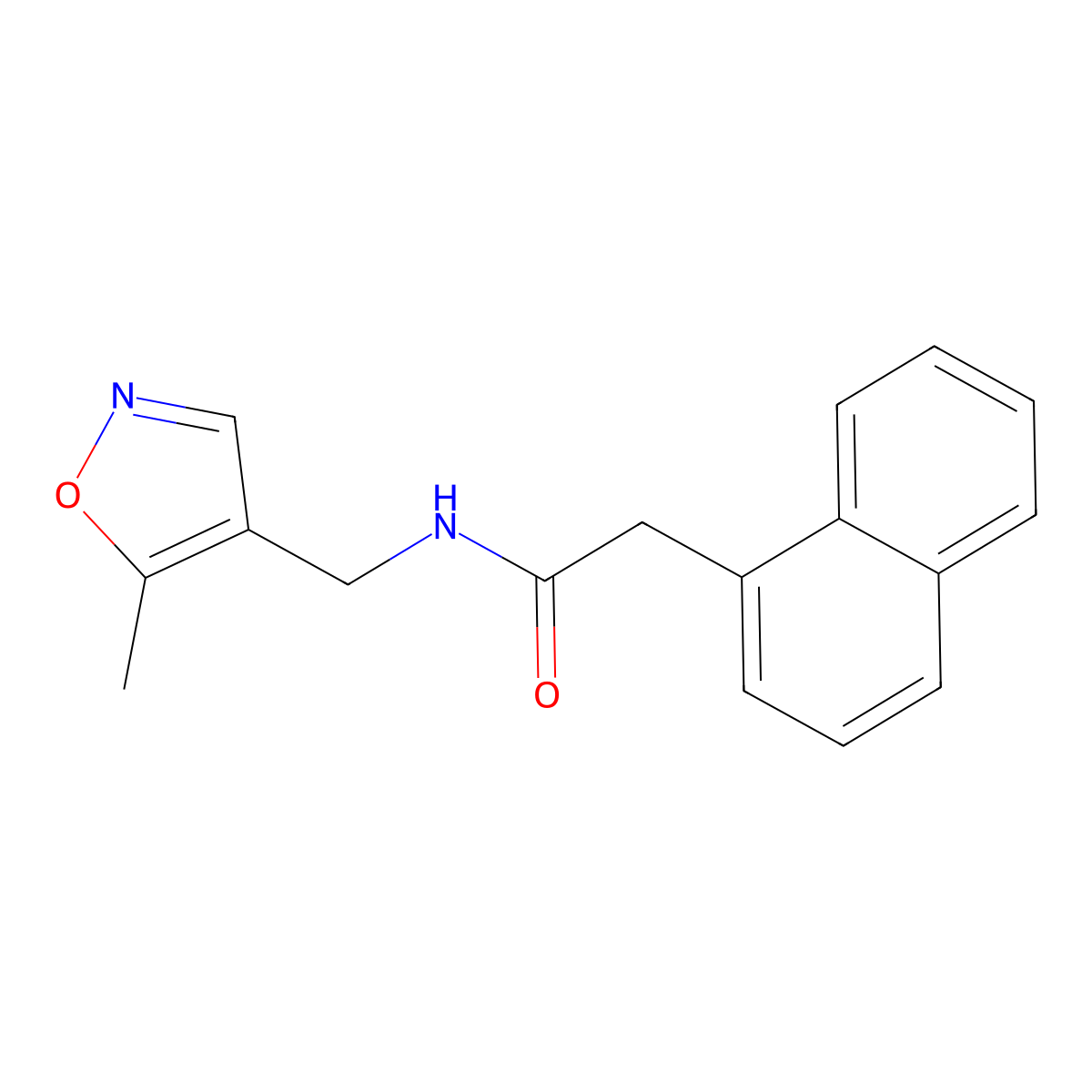 N-((5-methylisoxazol-4-yl)methyl)-2-(naphthalen-1-yl)acetamide molecular structure, CAS 2034403-95-5
