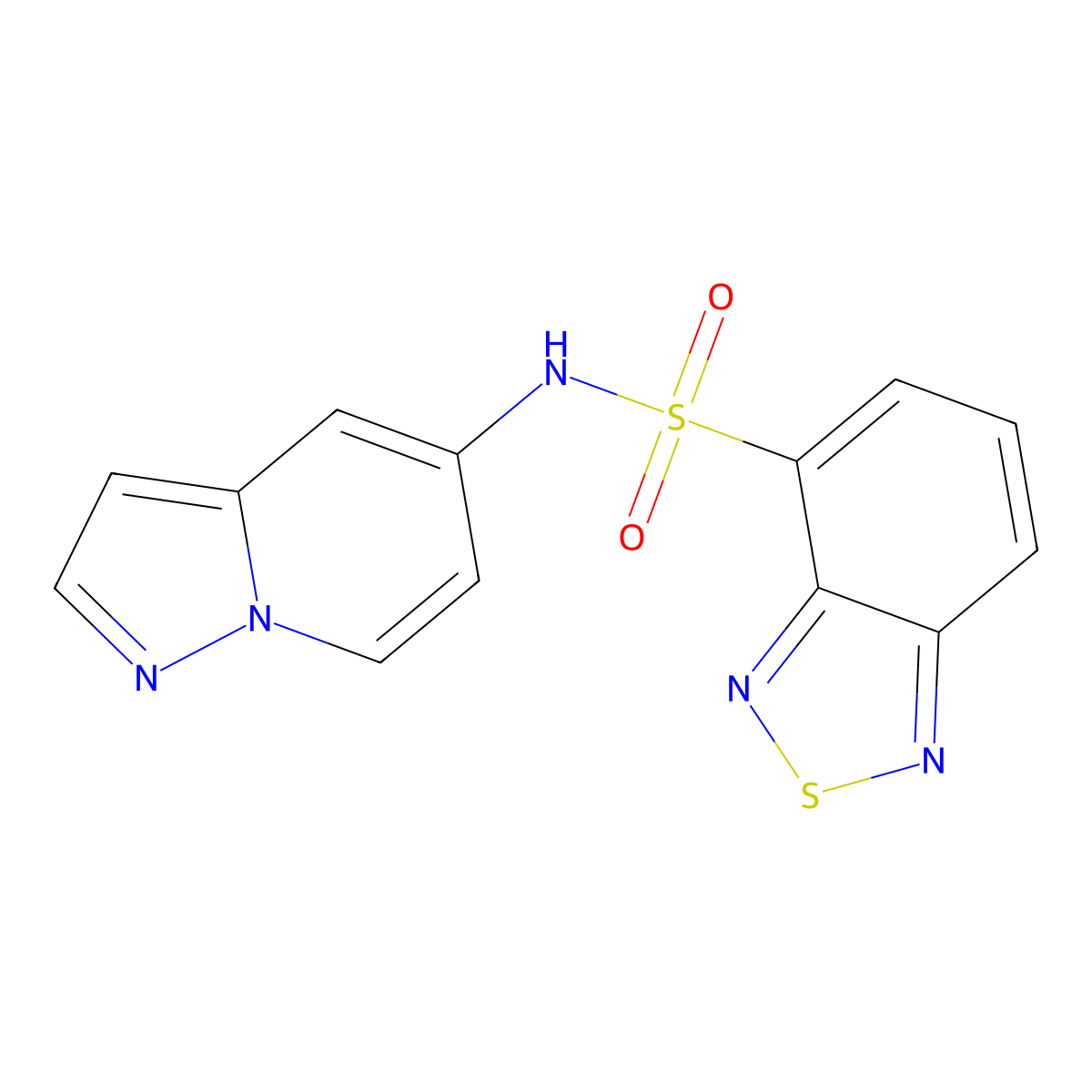 N-(pyrazolo[1,5-a]pyridin-5-yl)benzo[c][1,2,5]thiadiazole-4-sulfonamide molecular structure, CAS 2034404-05-0