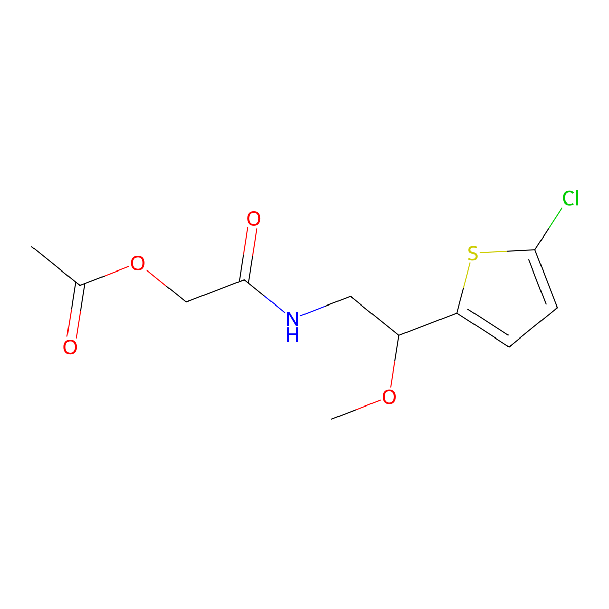 2-((2-(5-Chlorothiophen-2-yl)-2-methoxyethyl)amino)-2-oxoethyl acetate molecular structure, CAS 2034404-07-2