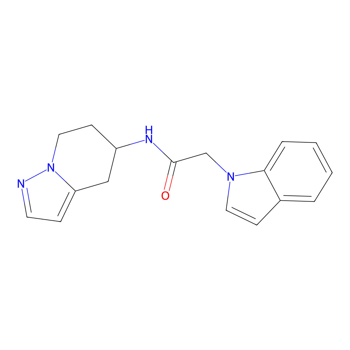2-(1H-indol-1-yl)-N-(4,5,6,7-tetrahydropyrazolo[1,5-a]pyridin-5-yl)acetamide molecular structure, CAS 2034404-12-9