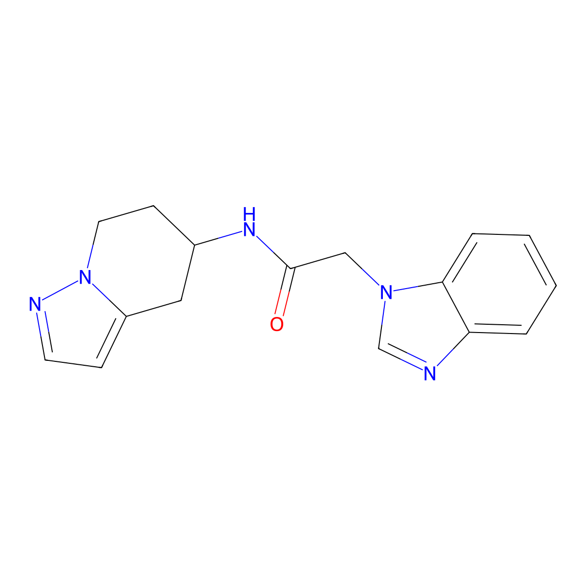 2-(1H-benzo[d]imidazol-1-yl)-N-(4,5,6,7-tetrahydropyrazolo[1,5-a]pyridin-5-yl)acetamide molecular structure, CAS 2034404-22-1