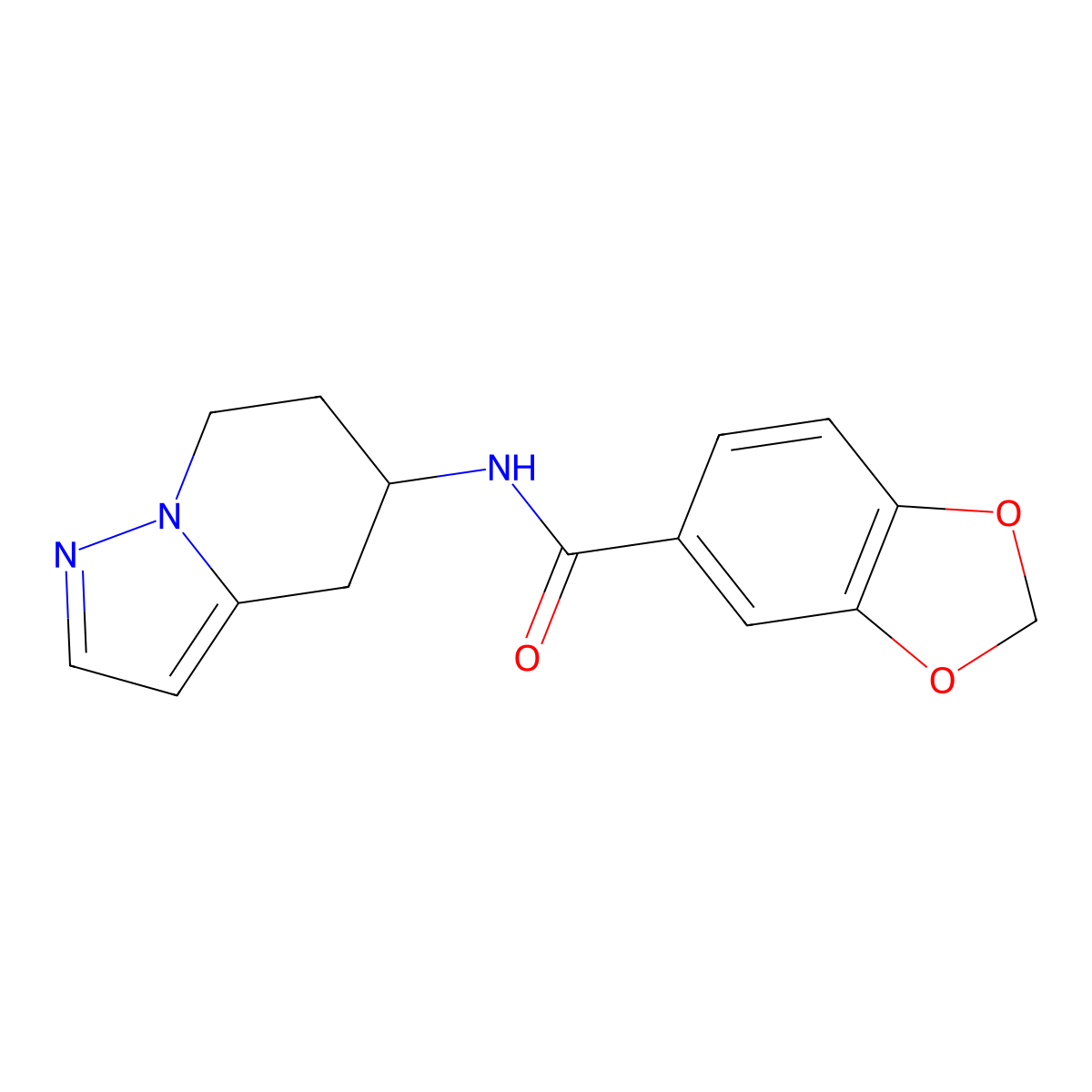 N-(4,5,6,7-tetrahydropyrazolo[1,5-a]pyridin-5-yl)benzo[d][1,3]dioxole-5-carboxamide molecular structure, CAS 2034404-30-1