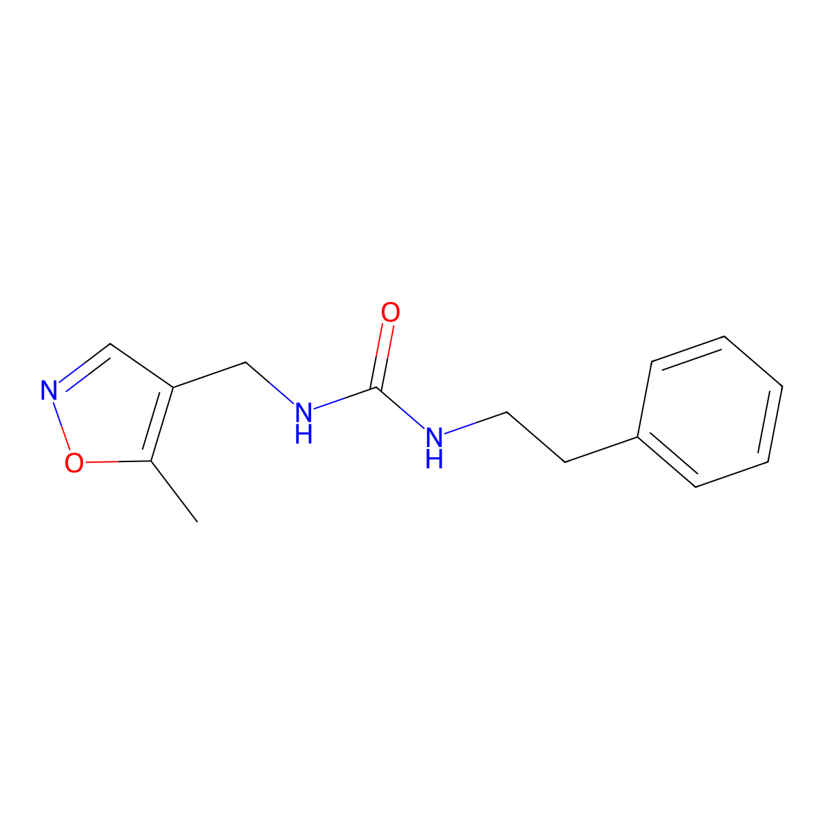 1-((5-Methylisoxazol-4-yl)methyl)-3-phenethylurea molecular structure, CAS 2034404-50-5
