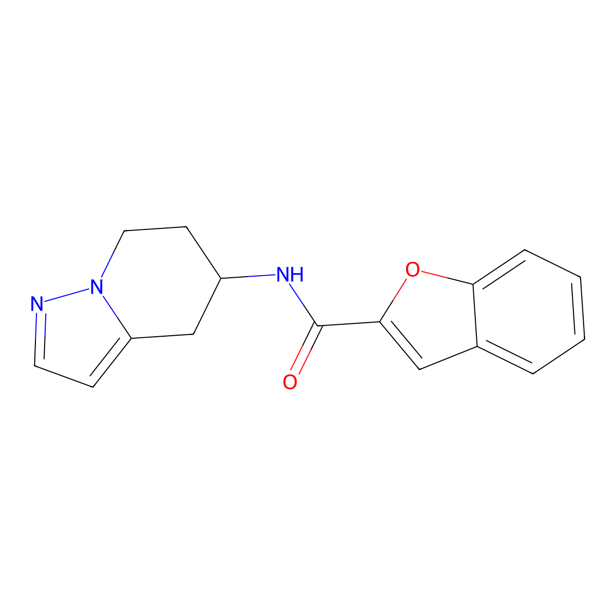 N-(4,5,6,7-tetrahydropyrazolo[1,5-a]pyridin-5-yl)benzofuran-2-carboxamide molecular structure, CAS 2034404-60-7